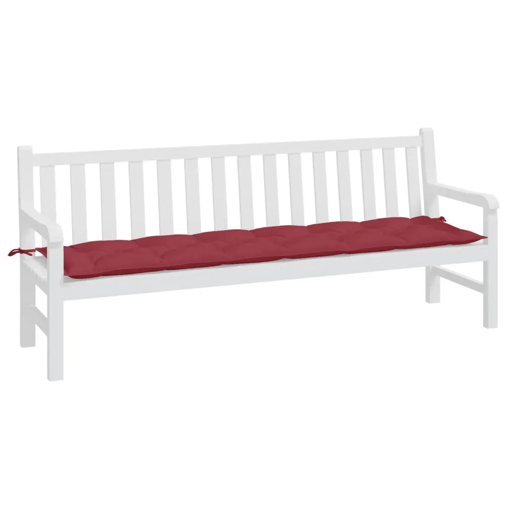Cuscino per Panca Rosso Vino 200x50x7 cm in Tessuto Oxford 361649