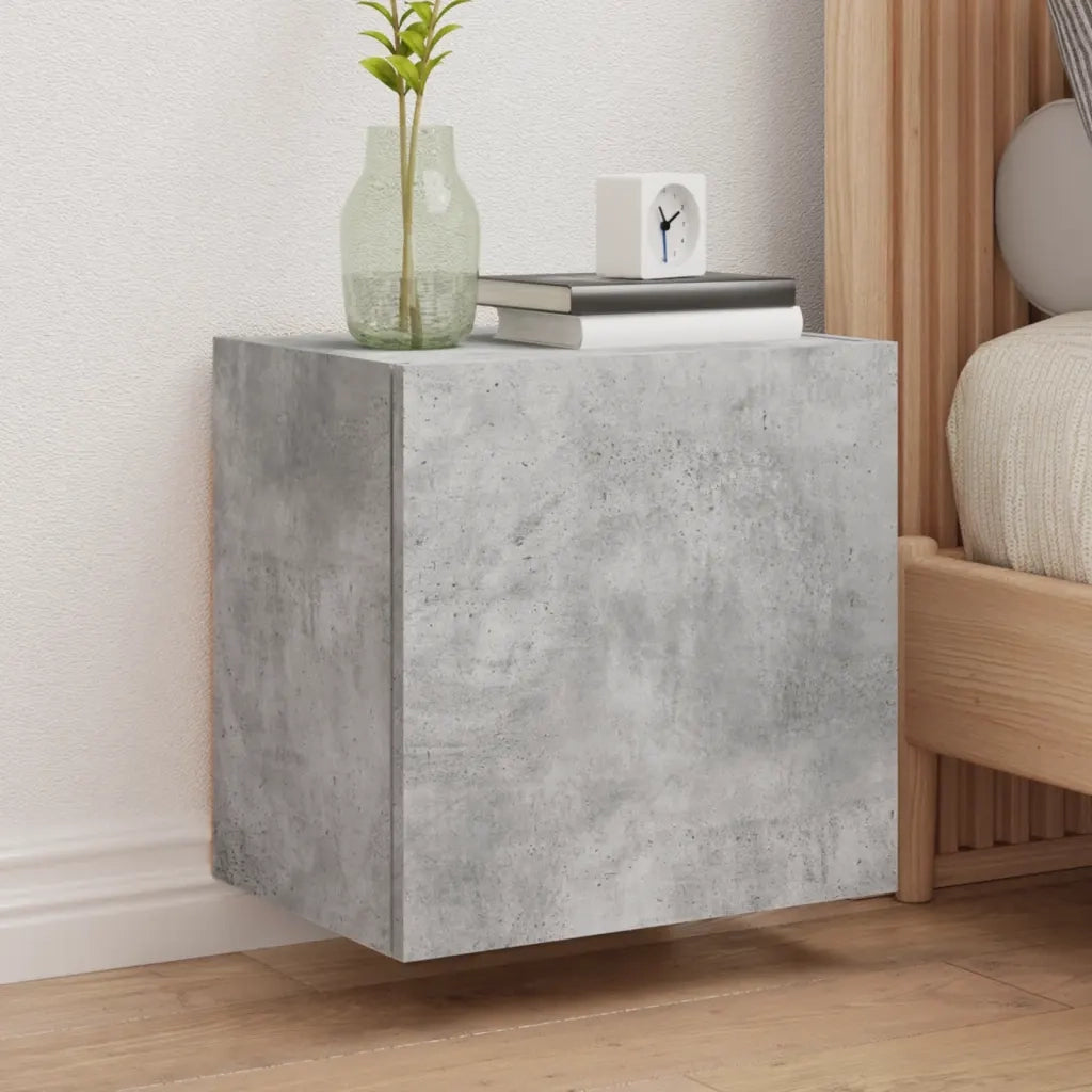 Mobili TV Muro 2pz | Armadietto TV | Mobile Porta TV Grigio Cemento 40,5x30x40 Legno Multistrato