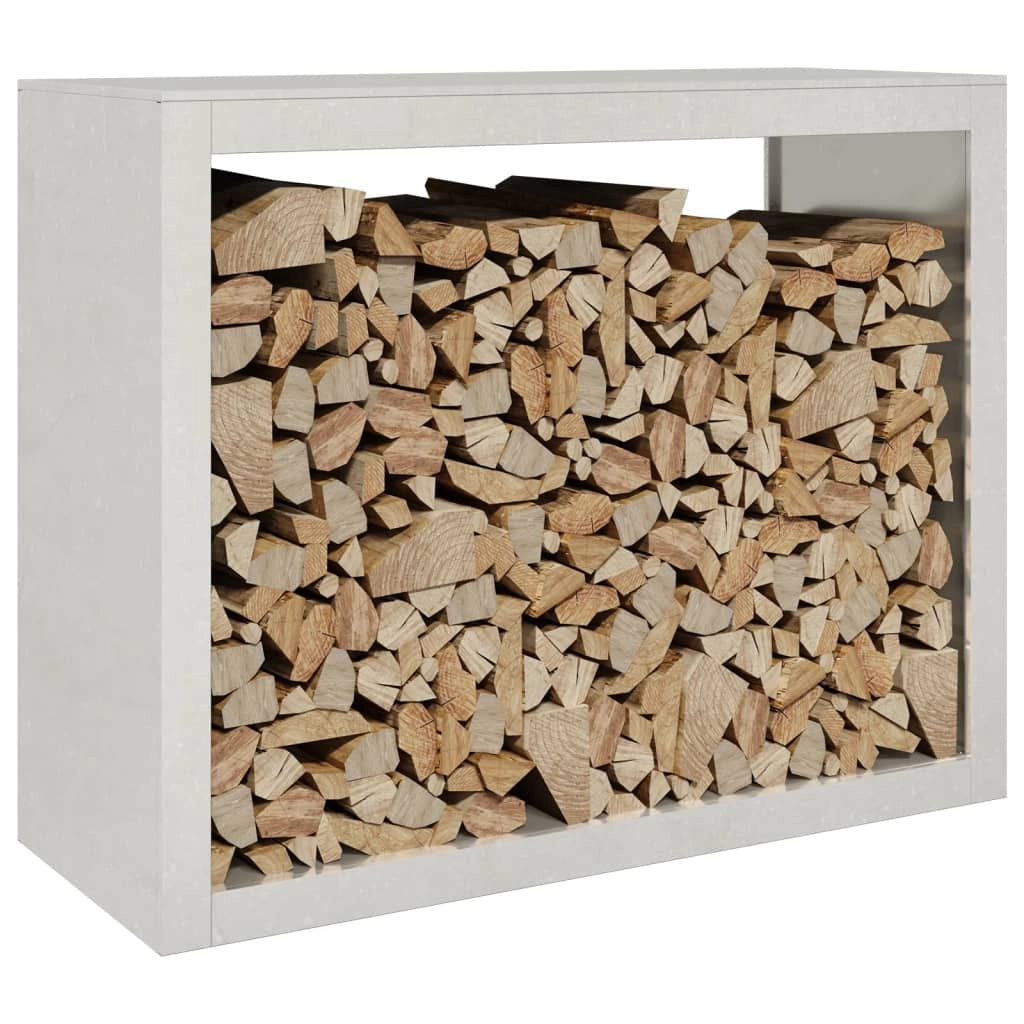 Portalegna 100 x 40 x 80 cm marrone acciaio inox 02_0043704