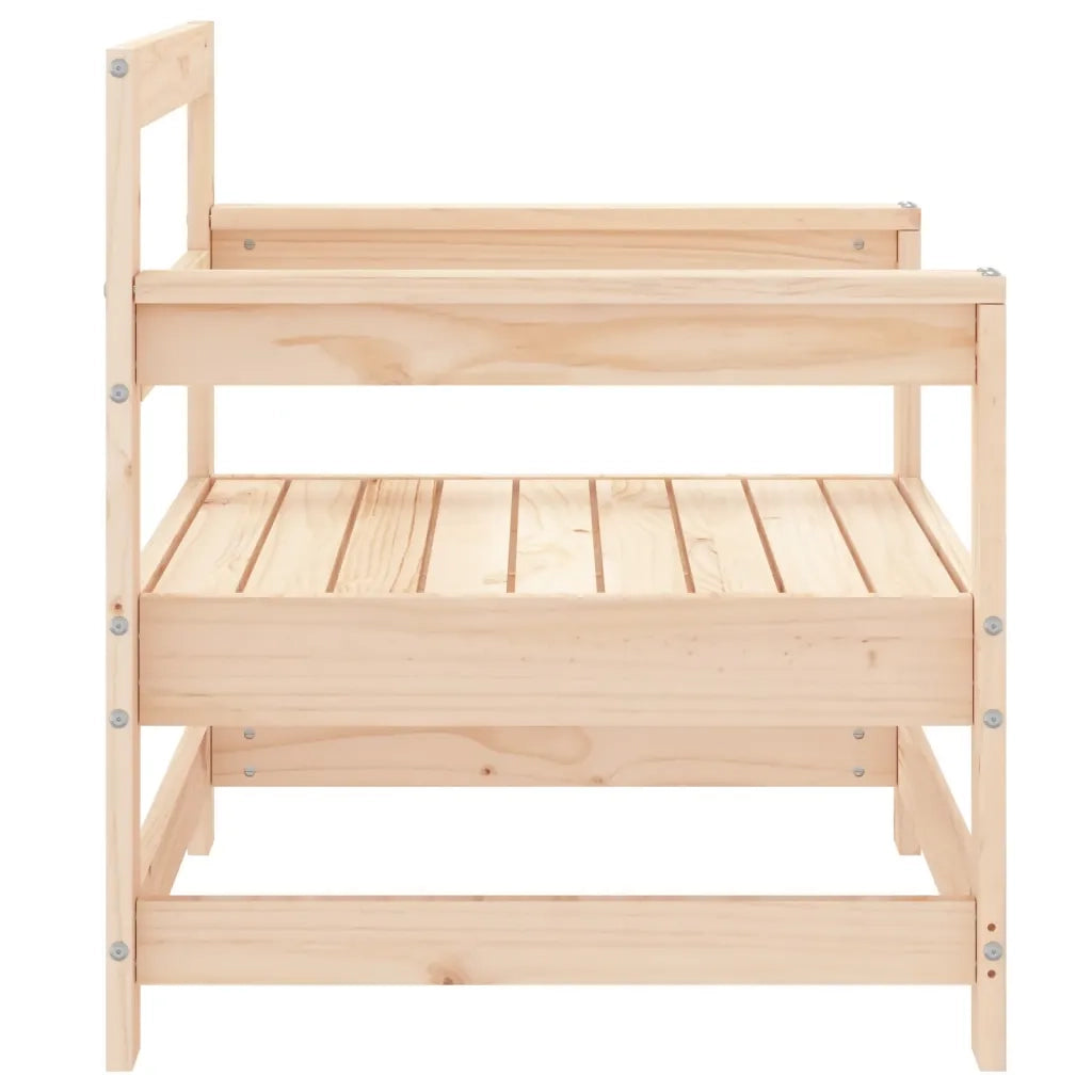 Sedie da Giardino 2pz in Legno Massello Pino 825492
