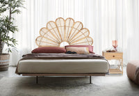 Testiera realizzata a mano in rattan naturale 180 cm