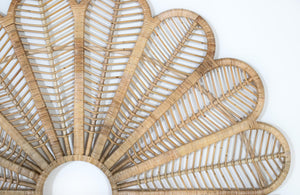 Testiera realizzata a mano in rattan naturale 180 cm