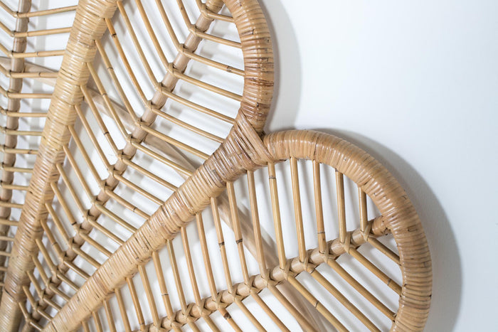 Testiera realizzata a mano in rattan naturale 180 cm