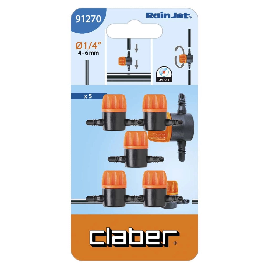 RUBINETTO PER MICROIRRIGAZIONE CAPILLARE IN BLISTER 91270 - 2 blister CLABER