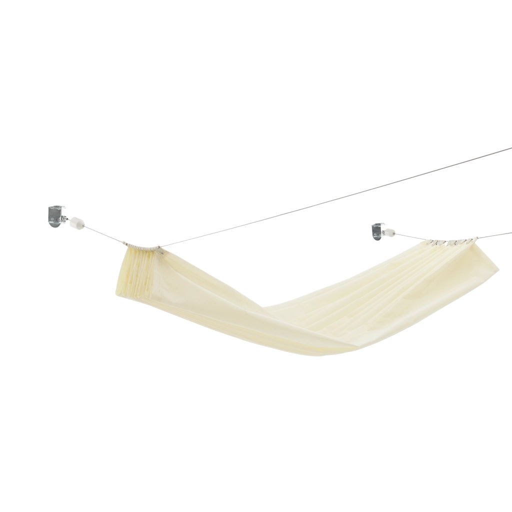 Tenda a Vela per Uso Esterno Parasole Richiudibile Vela Rettangolare 140 x 420 cm Ombreggiante Antivento Impermeabile con Protezione Raggi UV - Beige