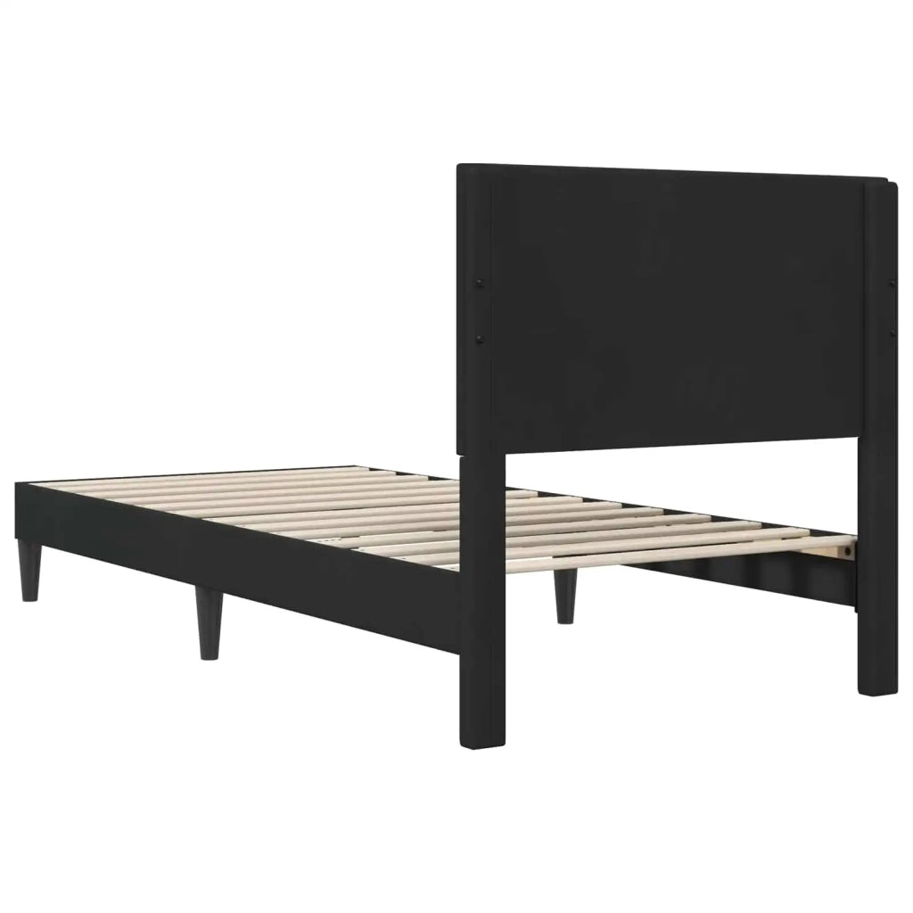 Struttura del letto con testiera Nero 80 x 200 cm Velluto 42027629