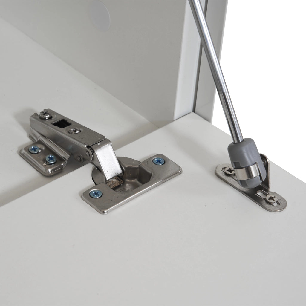 Set TV 3 pezzi con illuminazione LED - Zephmum - Bianco lucido