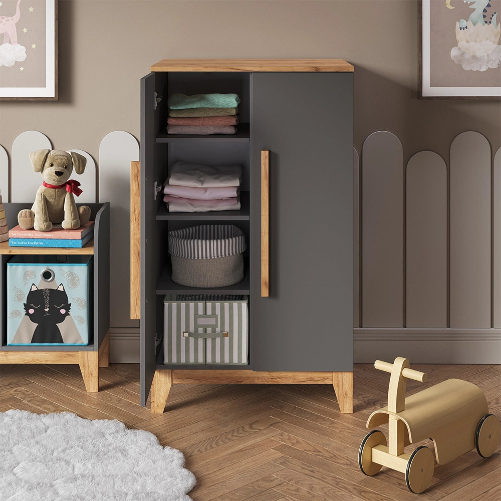 Vitalispa Armadio per bambini Grigio/Artisan 70 x 120 cm