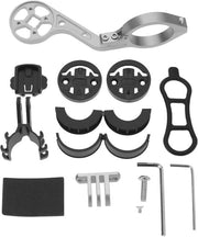Estensione del Manubrio in Alluminio per Biciclette - Adatto per Garmin, Bryton, Cateye - Argento - Montaggio sul Manubrio - Compatibile con Manubri da 18mm a 31.8mm