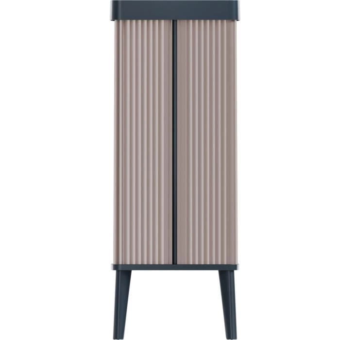 Cestino da terra - VERTO - CURVER - Apertura touch - 54 L - Rosa perla