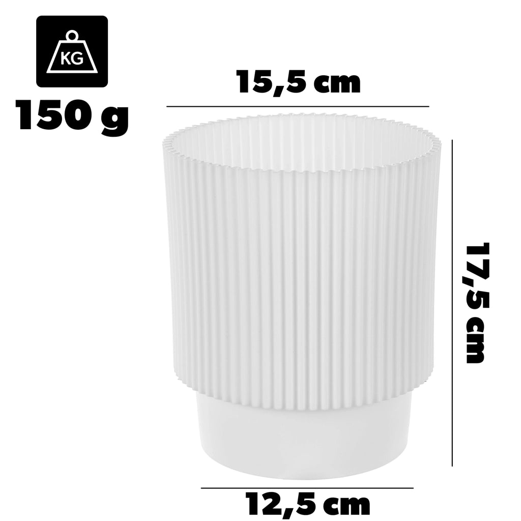 Vaso da fiori KADAX 15 cm, copripianta, vaso da fiori in plastica bianca