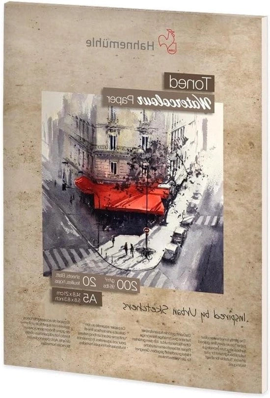 Papier aquarello colorato DIN A5 200 g/m² 20 fogli