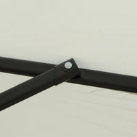 Ombrellone da Giardino Ø266x248,5 cm Inclinabile con Manovella Bianco Crema