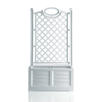 Fioriera separ√® con spalliera colore bianco