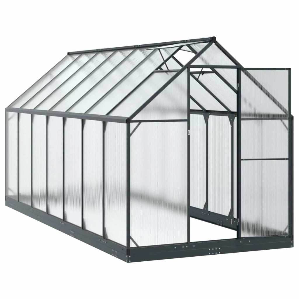 Serra da Giardino con porta Antracite 183,5 x 423,5 x 207 cm