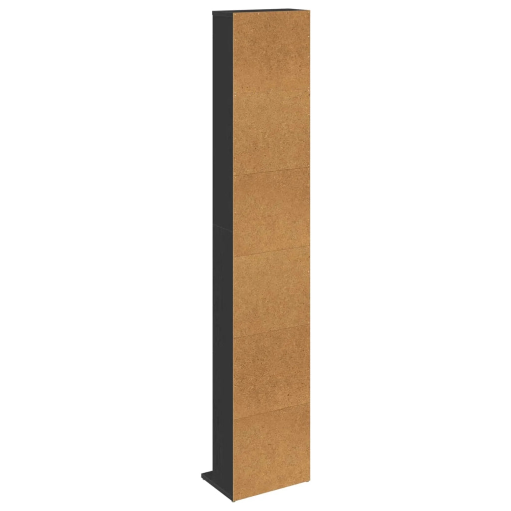 Mobile per CD Rovere Nero 33 x 23,5 x 175 cm 8012644