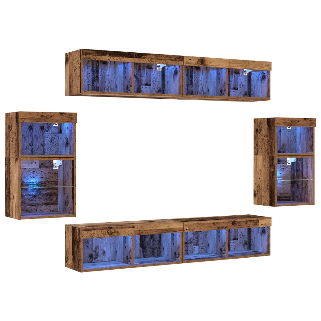 Mensola Galleggiante  2 pz Legno Antico 40x28.5x40 cm Legno Ingegnerizzato