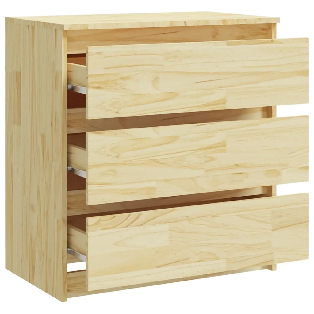 Comodino | Armadio da Notte | Mobiletto da notte 60x36x64 cm in Legno Massello di Pino