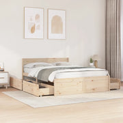 Letto senza Materasso 140x200 cm in Legno Massello di Pino 3282348
