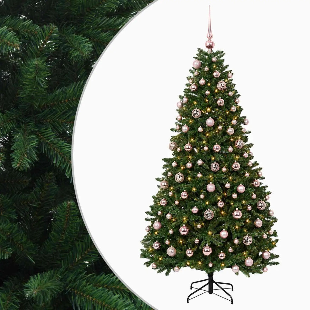 Albero di Natale artificiale verde medio con palline 180 cm 3466731