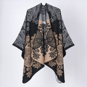 Cardigan/scialle a mantella da donna con motivo retr¨° a righe