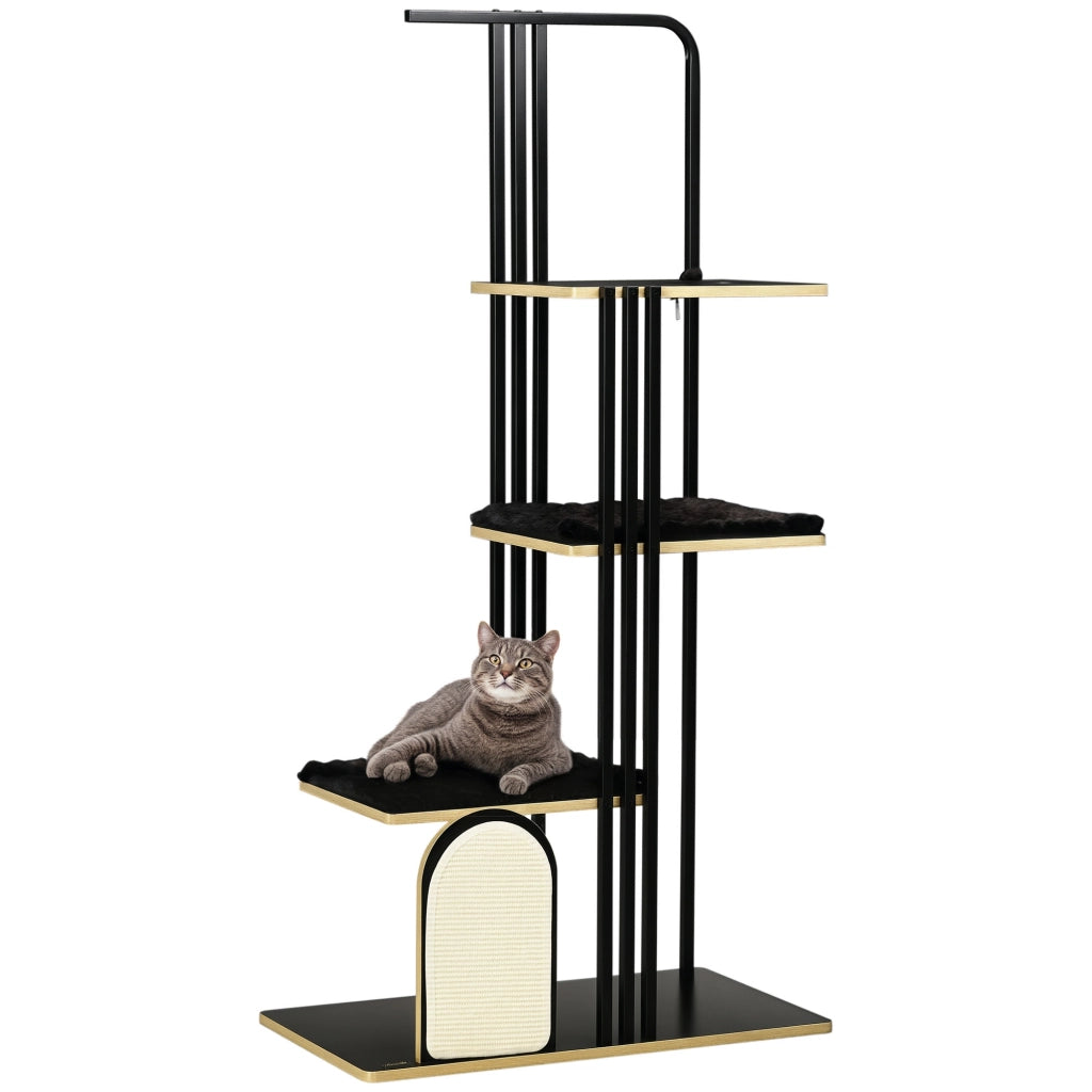 Tiragraffi per Gatti con Cuscini ¨C zephmum ¨C Grigio/Nero, Acciaio, 85x48x170 cm