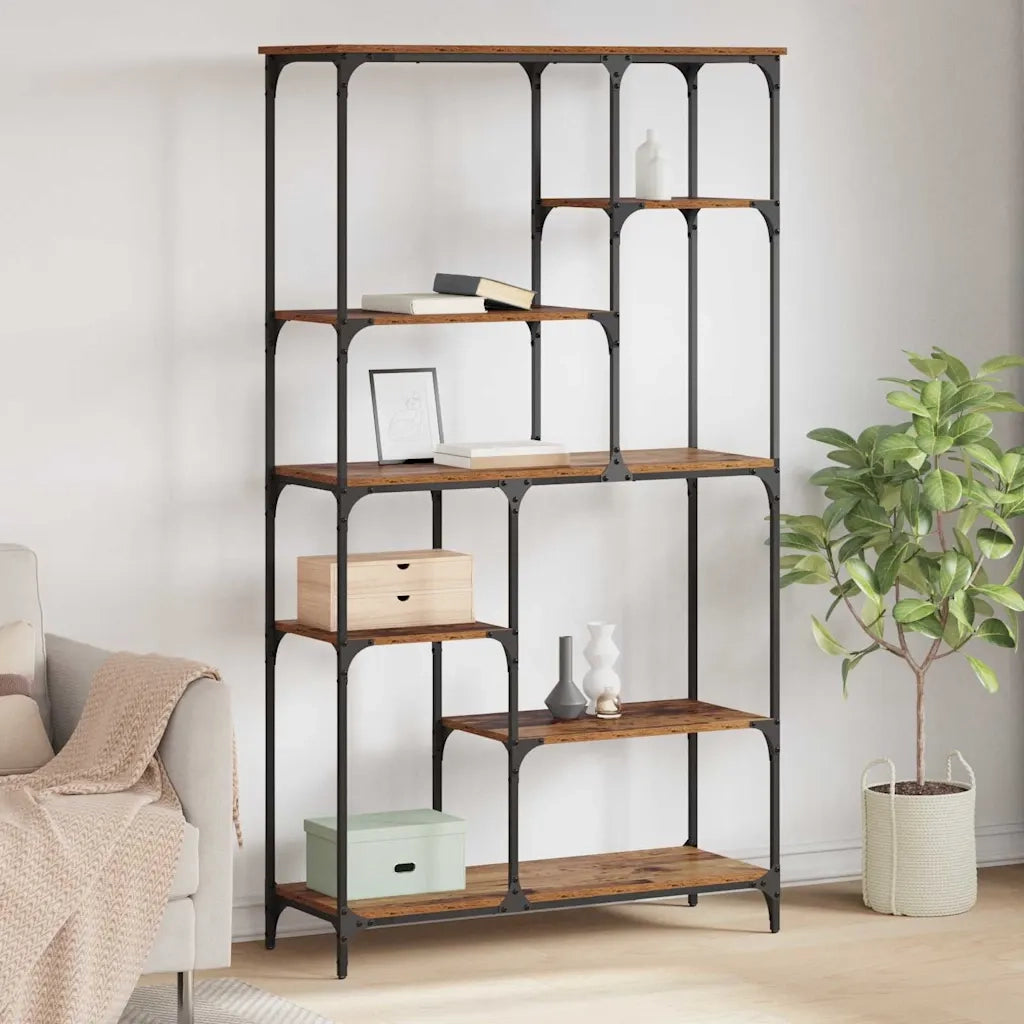Libreria-Scaffale per Libri-Mobile di Stoccaggio Legno vecchio 99 x 35,5 x 176 cm Legno multistrato