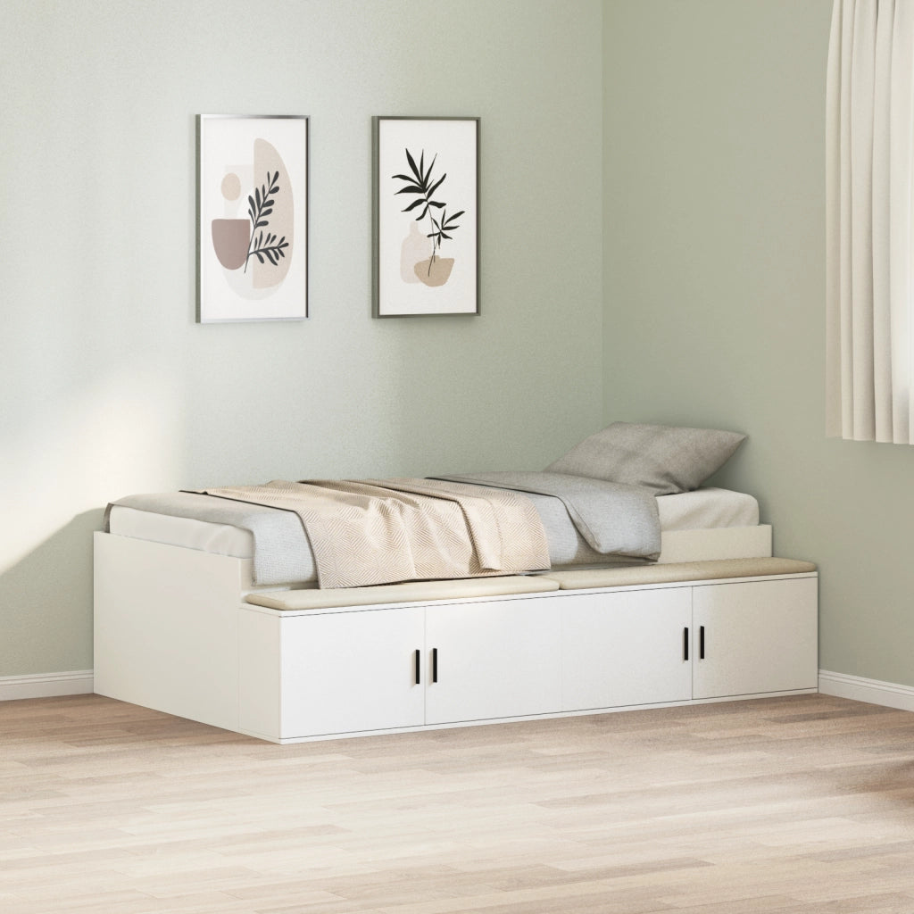 Struttura Letto da Giardino Bianca 100x200 cm