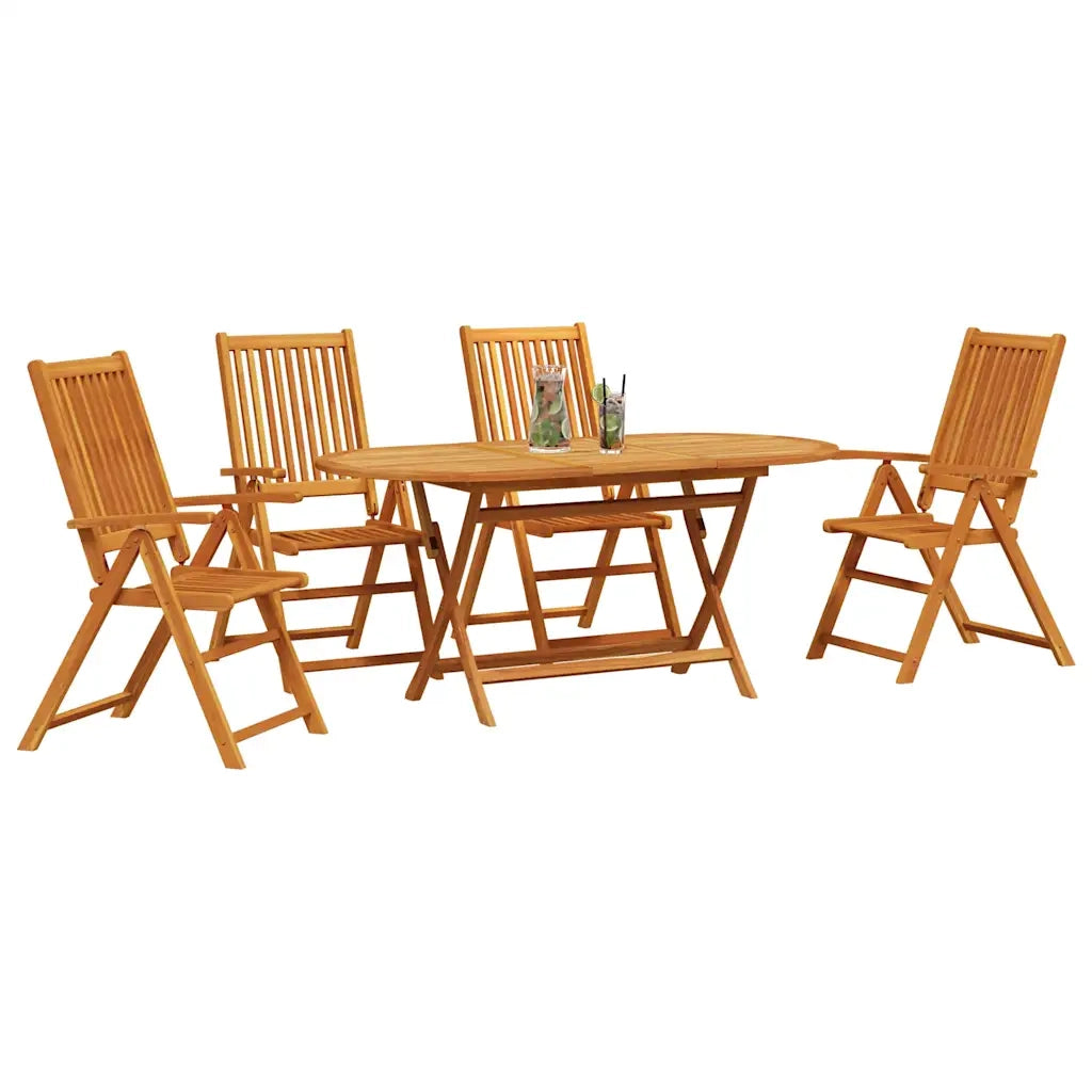 Set da Pranzo per Giardino 5 pcs Marrone 3375726