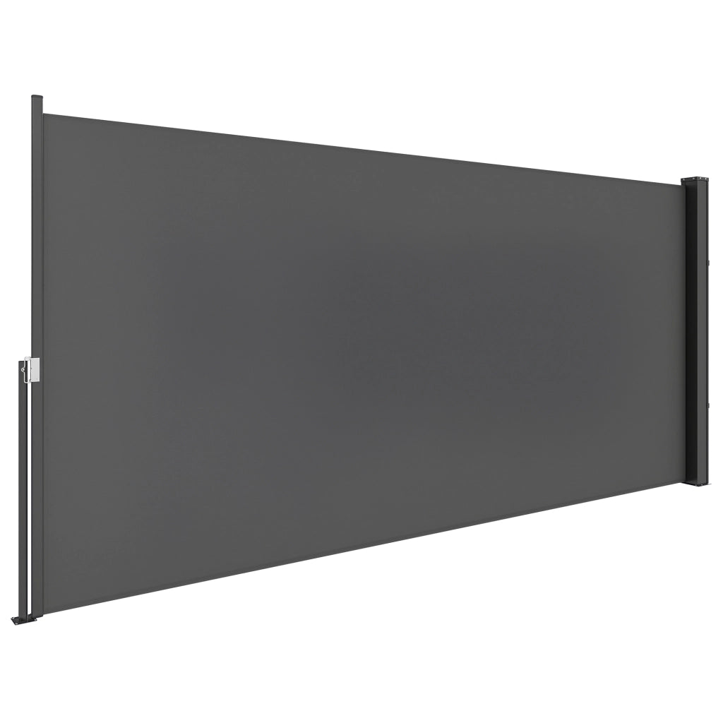 Paravento retrattile per esterno ¨C zephmum ¨C grigio scuro, alluminio, poliestere, 300x140 cm