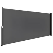 Paravento retrattile per esterno ¨C zephmum ¨C grigio scuro, alluminio, poliestere, 300x140 cm