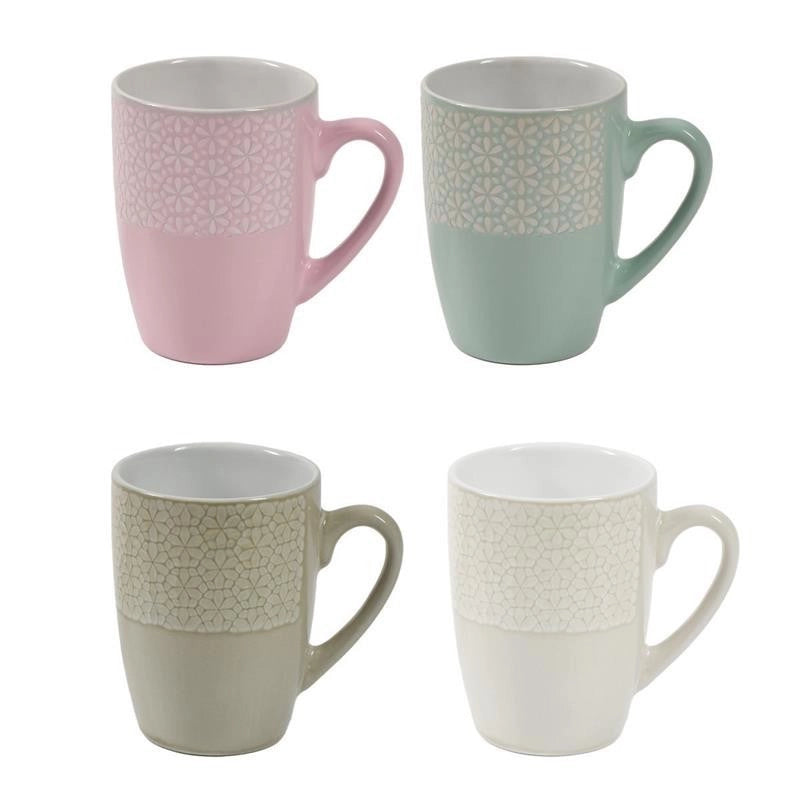 MAURY'S SET 4 TAZZE MUG DA 350CC IN COLORAZIONE ASSORTITA