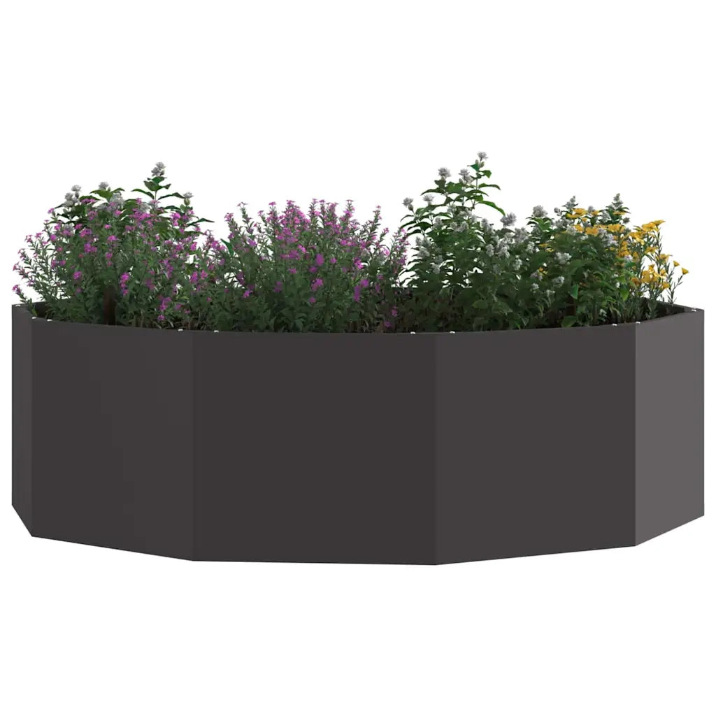 Fioriera | Cassetta per fiori | Vaso Nero 120 x 120 x 35 cm Acciaio
