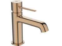 Miscelatore lavabo con scarico – design moderno in oro rosa