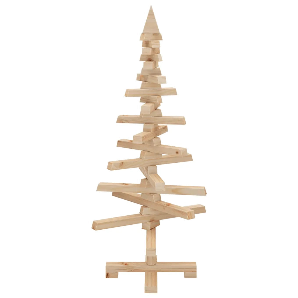 | Albero di Natale in legno | naturale 90 cm Legno di pino massello