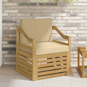 Divano da esterno-Divano da Giardino Poliestere Bianco e beige 657194