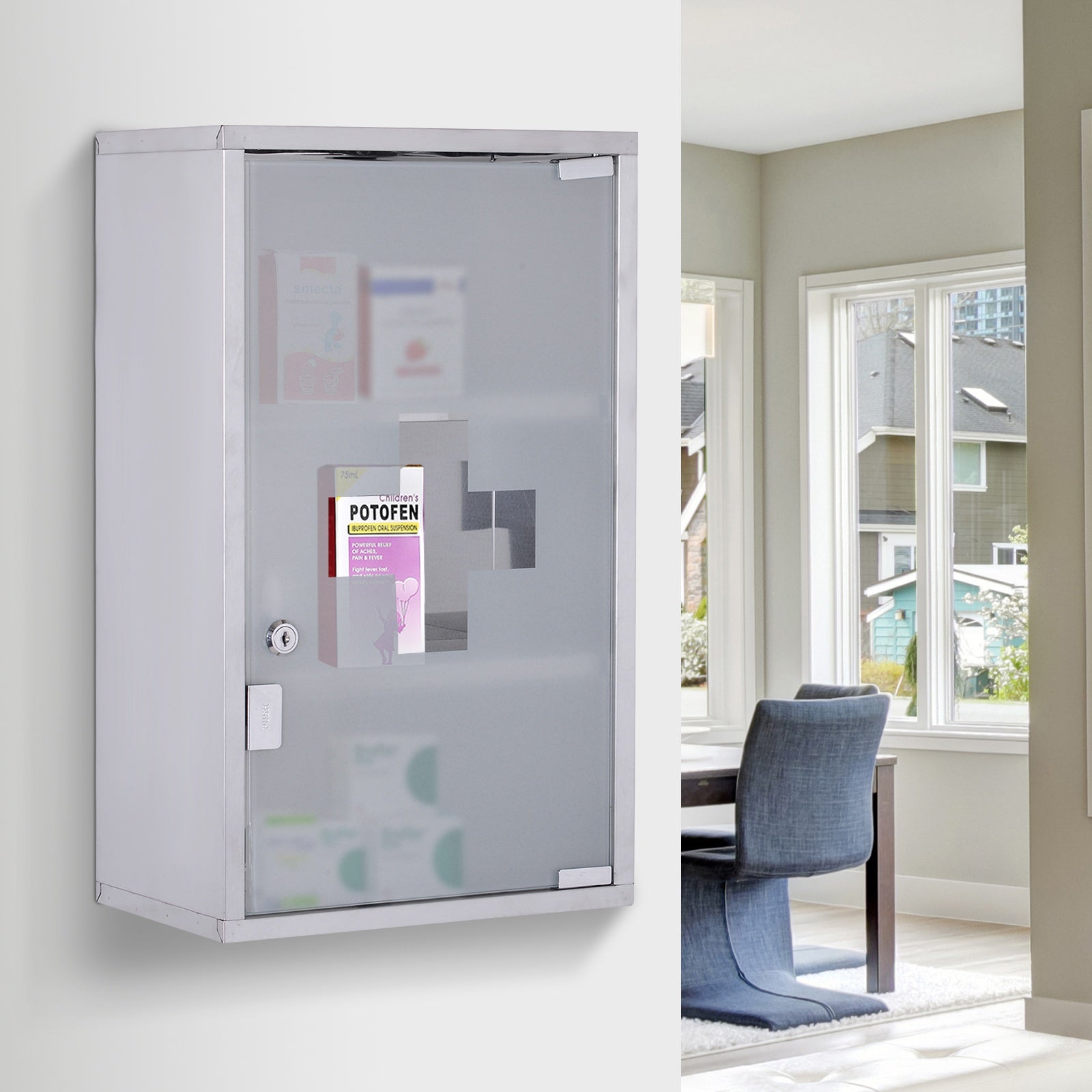 Armadietto per Medicinali 50x30x18 cm