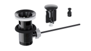 Scarico per lavabo e bidet del bagno, modello pop up in acciaio inox 304 – cromato con tappo REVO Colore: Gun Metal spazzolato