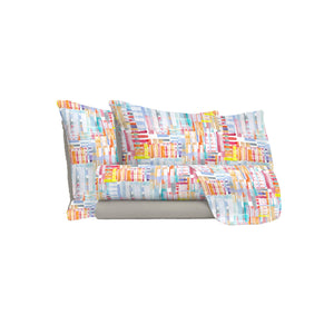 Set Lenzuola 1 Piazza e Mezzo con Stampa Sopra Sotto e Federe Francis