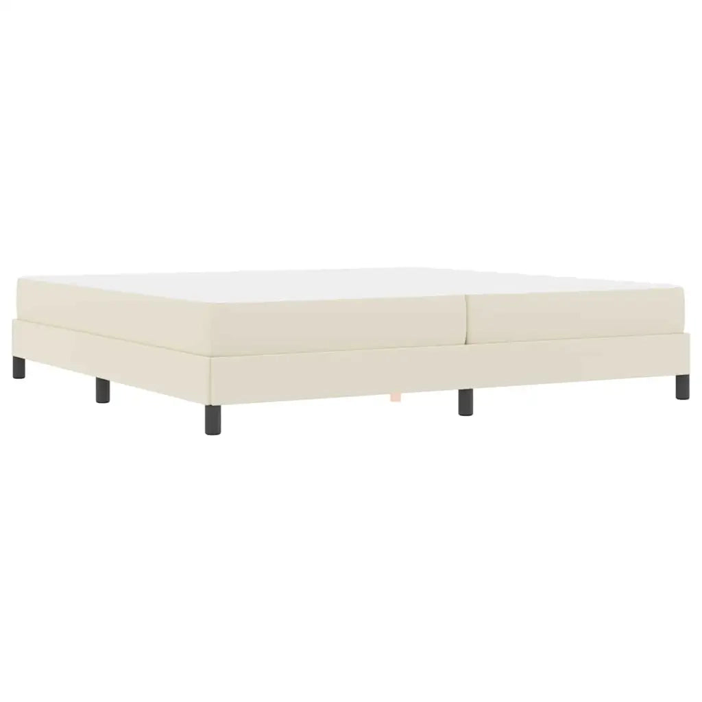 Struttura del letto con materasso Crema 200 x 200 cm Tessuto 3398650