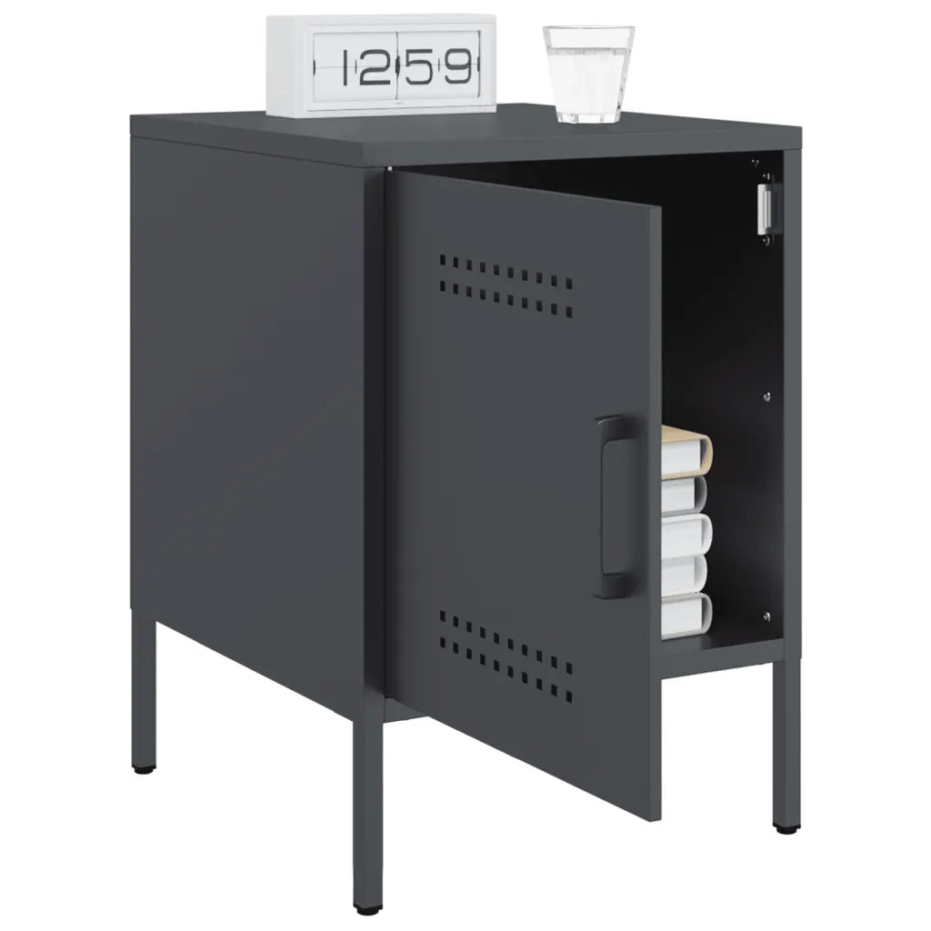 Comodini 2 pz Antracite 36x39x50,5 cm in Acciaio 842915