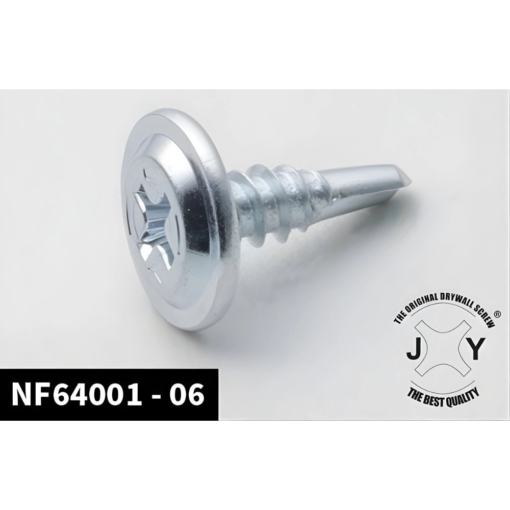 Vite autoperforante zincata bianca testa larga piatta 4,2 x 13 mm 1000 pz