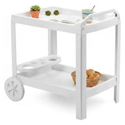 Chidester, Carrello 2 Ripiani Made in Italy, 53x74x73h cm Bianco