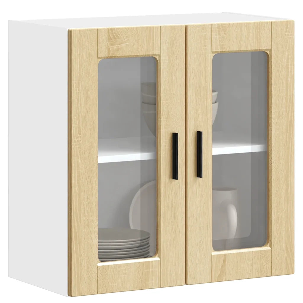 Pensile da Cucina con Porta in Vetro Porto Rovere Sonoma