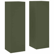 Supporto per piante | Sostegno per piante 2 pz Oliver verde 24 x 24 x 75 cm Acciaio