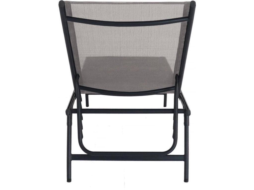 Set di 2 lettini prendisole in metallo "Sublima" - 180 x 54 x 104 cm - Tortora