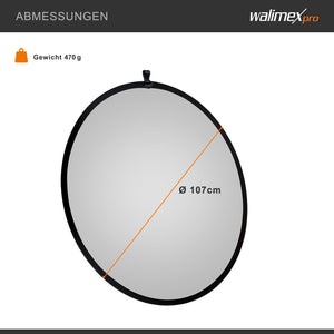 Riflettore pieghevole oro/argento, Ø107cm