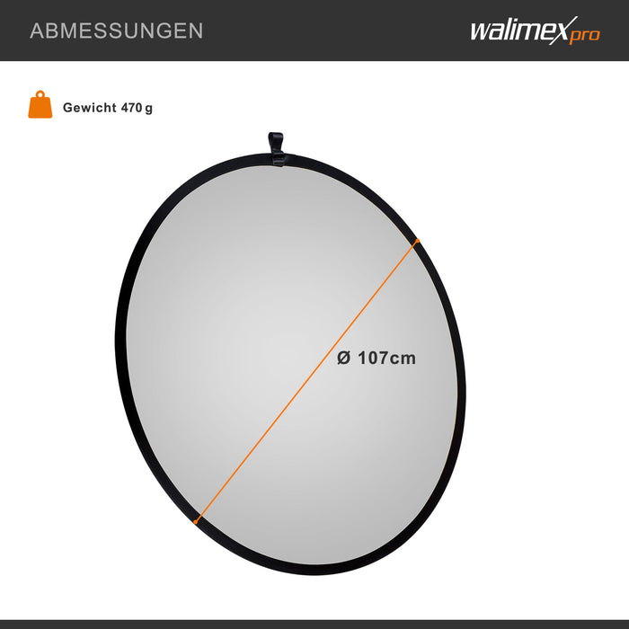 Riflettore pieghevole oro/argento, Ø107cm