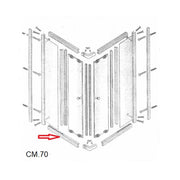 R PROFILO INFERIORE  LATO 70 X BOX DOCCIA CRISTALLO TRASP.MM.6 CM.70X90LUSSO- 1,0 pz
