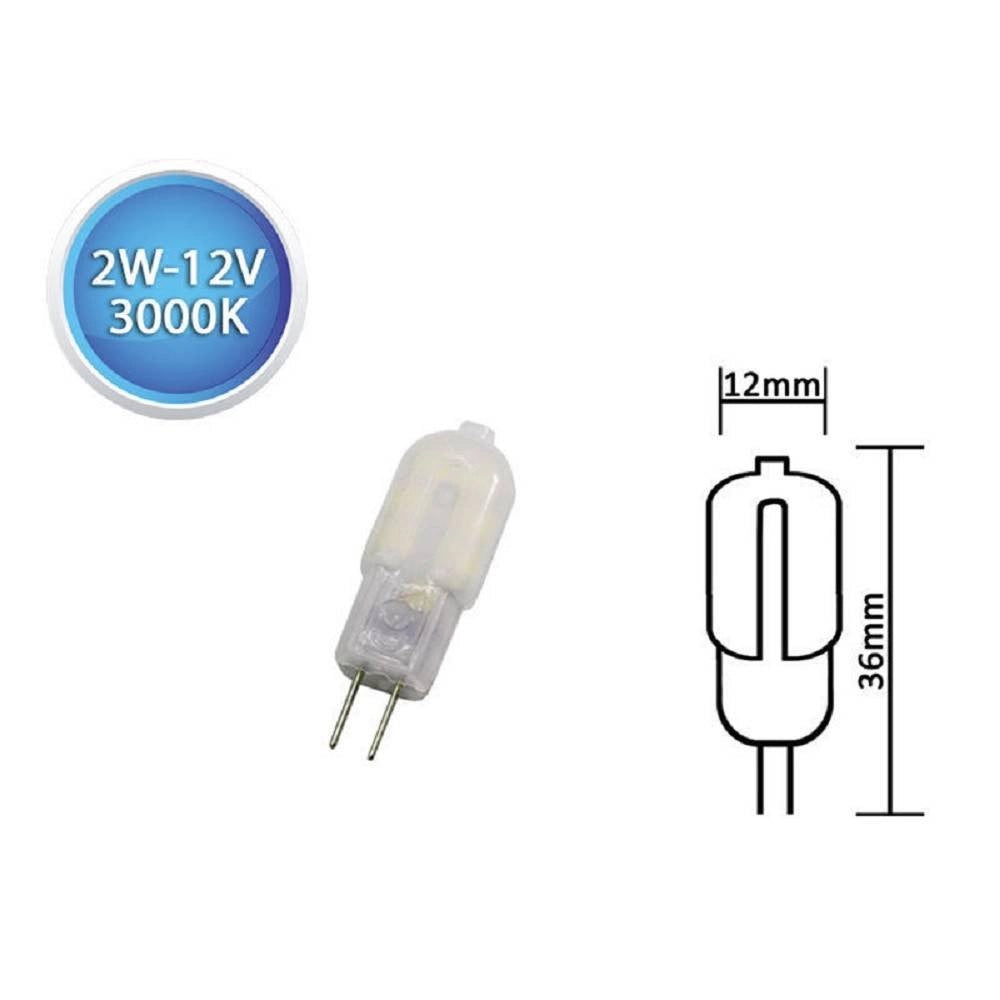 Trade Shop - Lampadina Led Smd G4 2 Watt 12v 200 Lumen Luce 3000k 6500k 4000k Faretto -